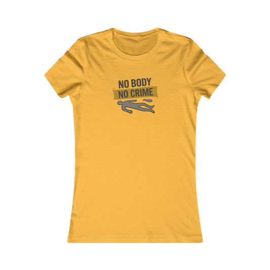 No Body, No Crime — Psych Crime Scene Retro Women's Tee (Light)