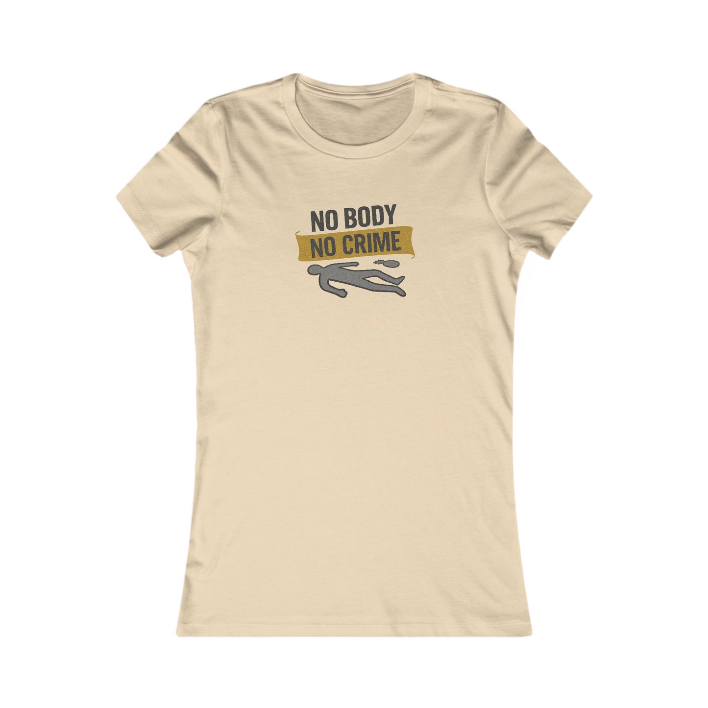 No Body, No Crime — Psych Crime Scene Retro Women's Tee (Light)