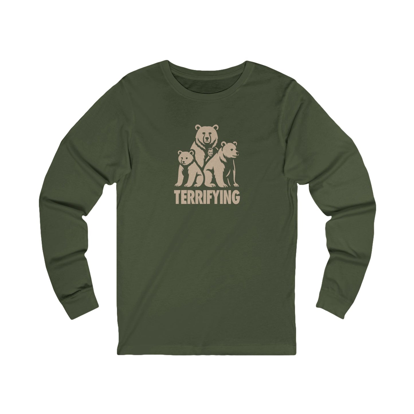 Bears Are Terrifying — Retro Silhouette Long Sleeve (Dark)