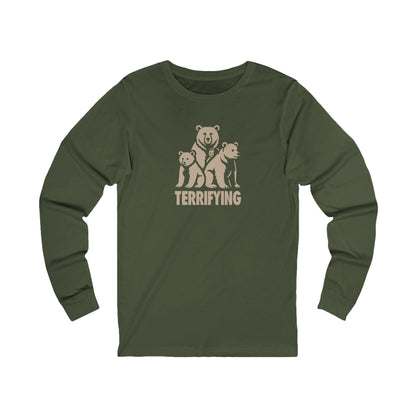 Bears Are Terrifying — Retro Silhouette Long Sleeve (Dark)