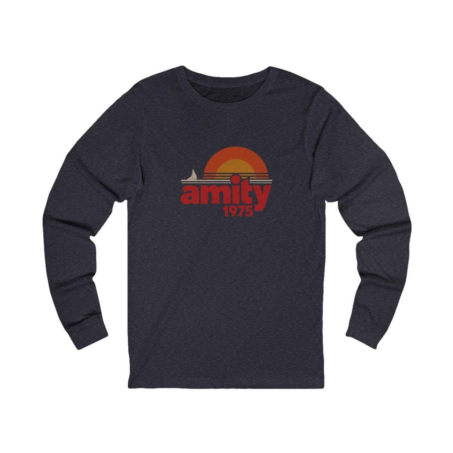 Amity Island 1975 — Jaws-Inspired Retro Long Sleeve (Dark)