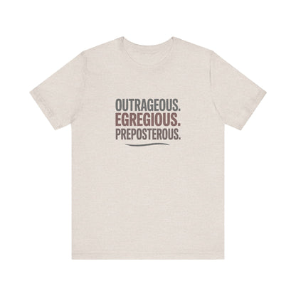Outrageous Egregious Preposterous — Seinfeld Retro Tee (Light)