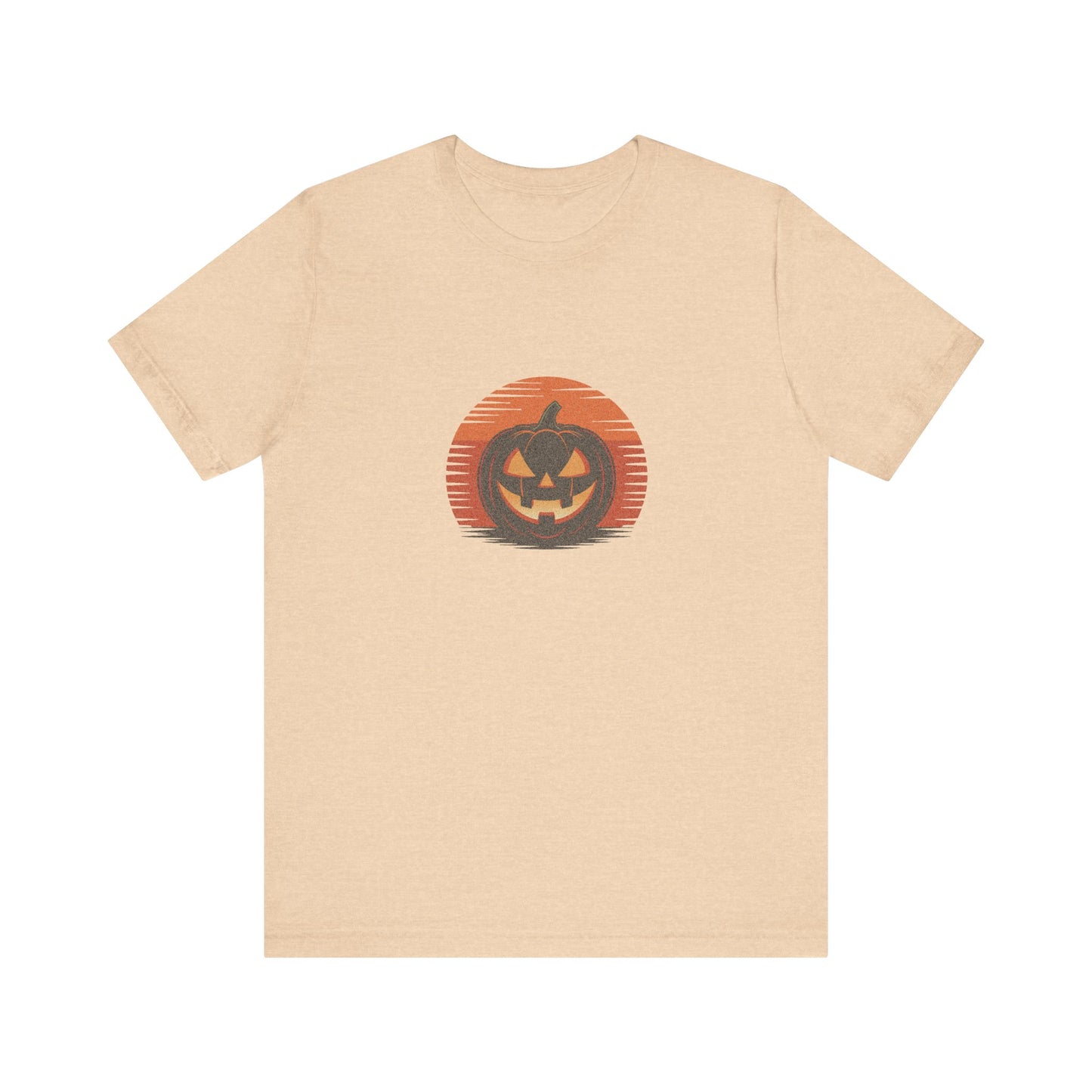 Retro Jack: Sliced Sunset — Halloween Sunset Tee (Light)