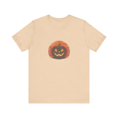 Retro Jack: Sliced Sunset — Halloween Sunset Tee (Light)