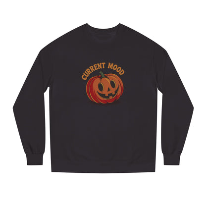 Current Mood (Cute Pumpkin) — Retro Halloween Sweatshirt (Dark)