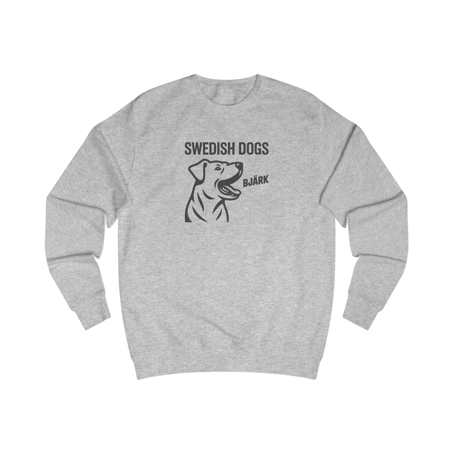 His Bjärk Is Worse Than His Bite – Minimalist Dog Pun Retro Sweatshirt (Light)