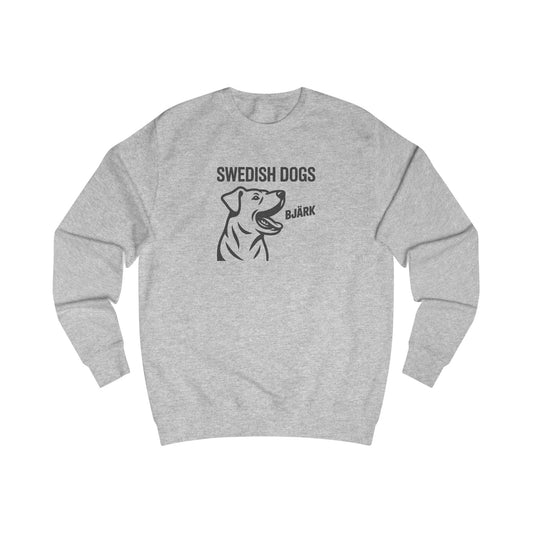 His Bjärk Is Worse Than His Bite – Minimalist Dog Pun Retro Sweatshirt (Light)