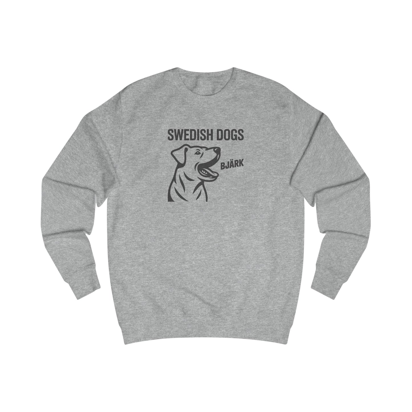 His Bjärk Is Worse Than His Bite – Minimalist Dog Pun Retro Sweatshirt (Light)