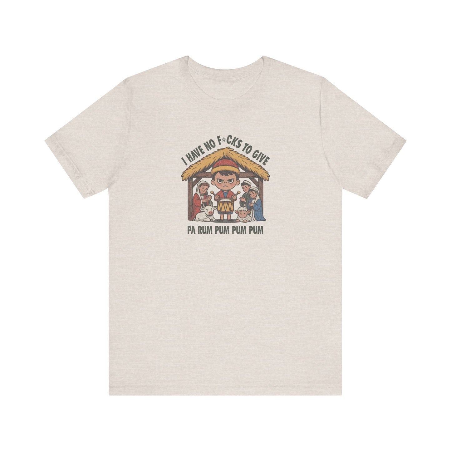 I Have No F*cks to Give — Little Drummer Boy Retro Tee (Light)