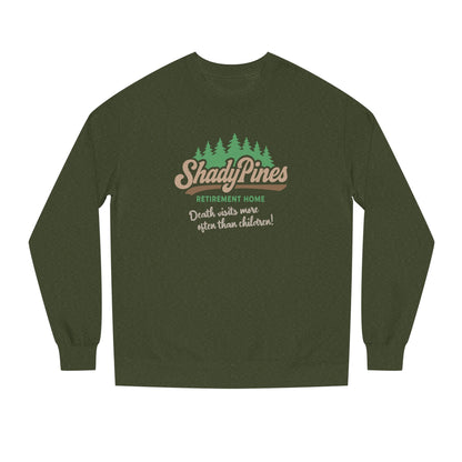 Shady Pines (Death Visits More Often Than Children) — Retro Sweatshirt (Dark)