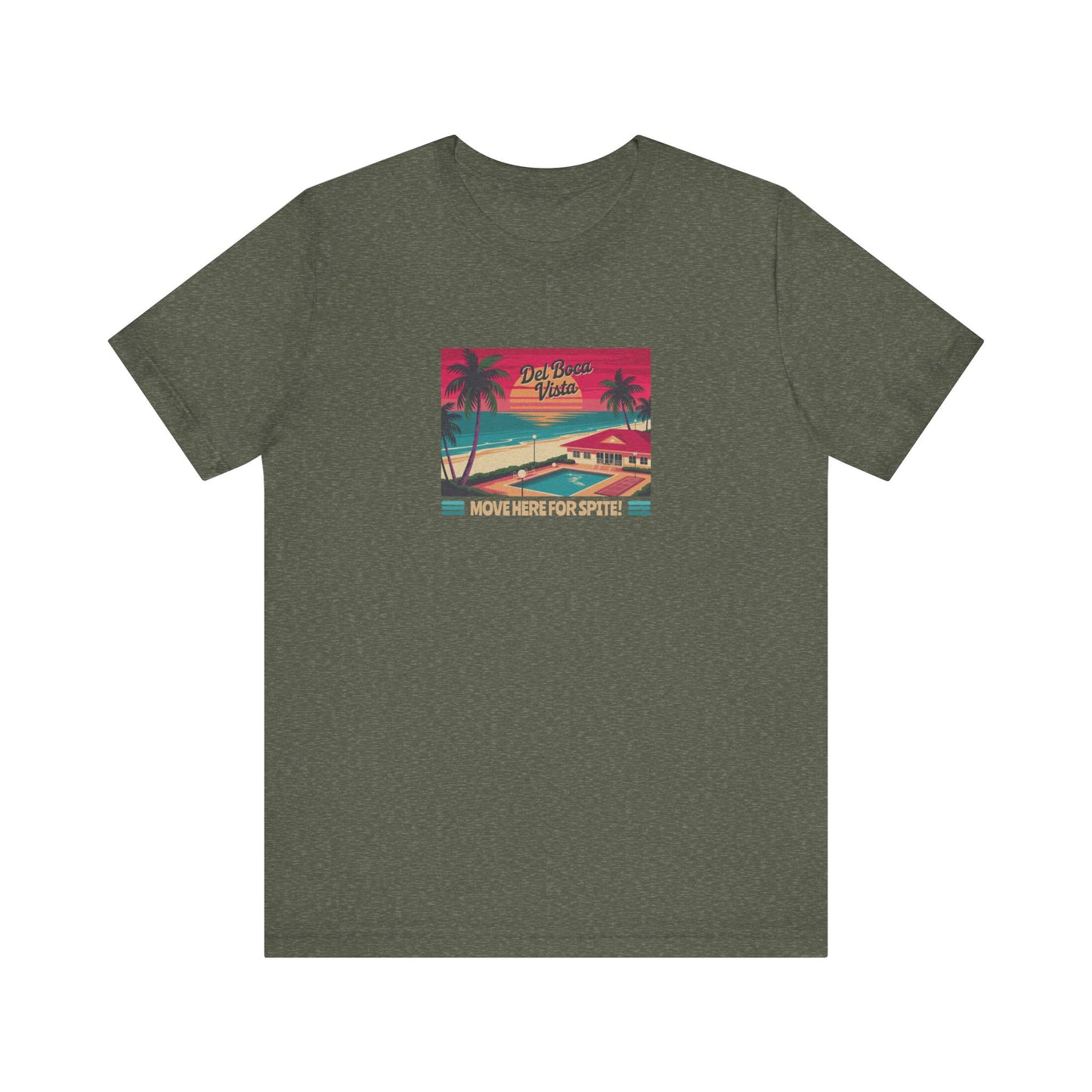Del Boca Vista (Move Here For Spite!) — Seinfeld Retro Tee (Dark)