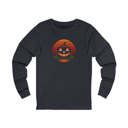 Retro Jack: Bold Grin — Halloween Sunset Long Sleeve (Dark)