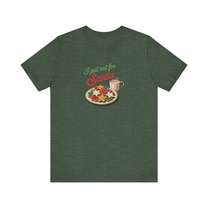 I Put Out for Santa — Retro Christmas Cookies Tee (Dark)