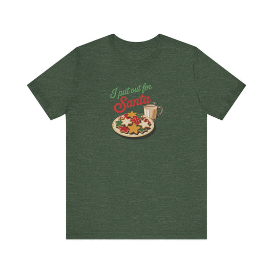I Put Out for Santa — Retro Christmas Cookies Tee (Dark)