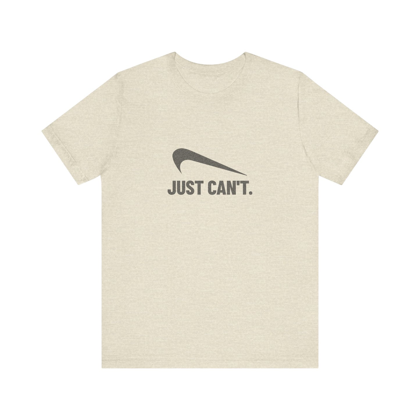 Just Can’t Athletic Parody — Retro Workout Tee (Light)