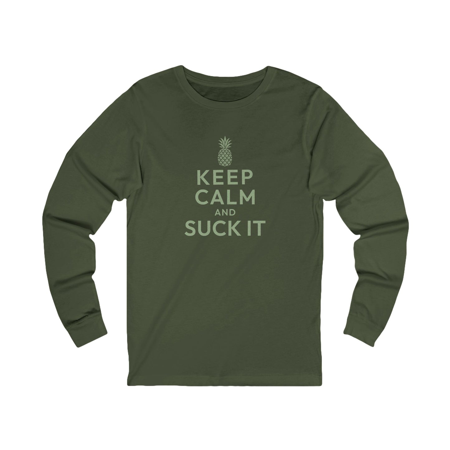 Keep Calm and Suck It — Psych Retro Long Sleeve (Dark)