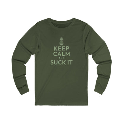 Keep Calm and Suck It — Psych Retro Long Sleeve (Dark)