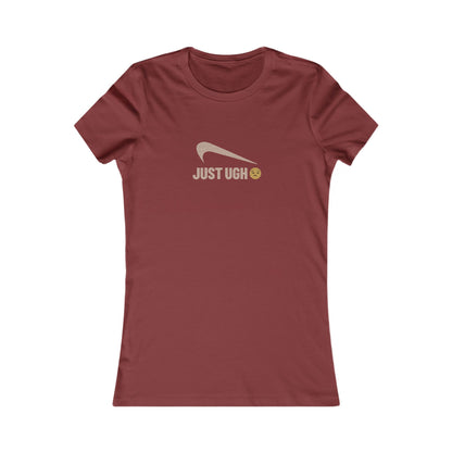 Just Ugh 😒 Athletic Parody — Retro Workout Women's Tee (Dark)