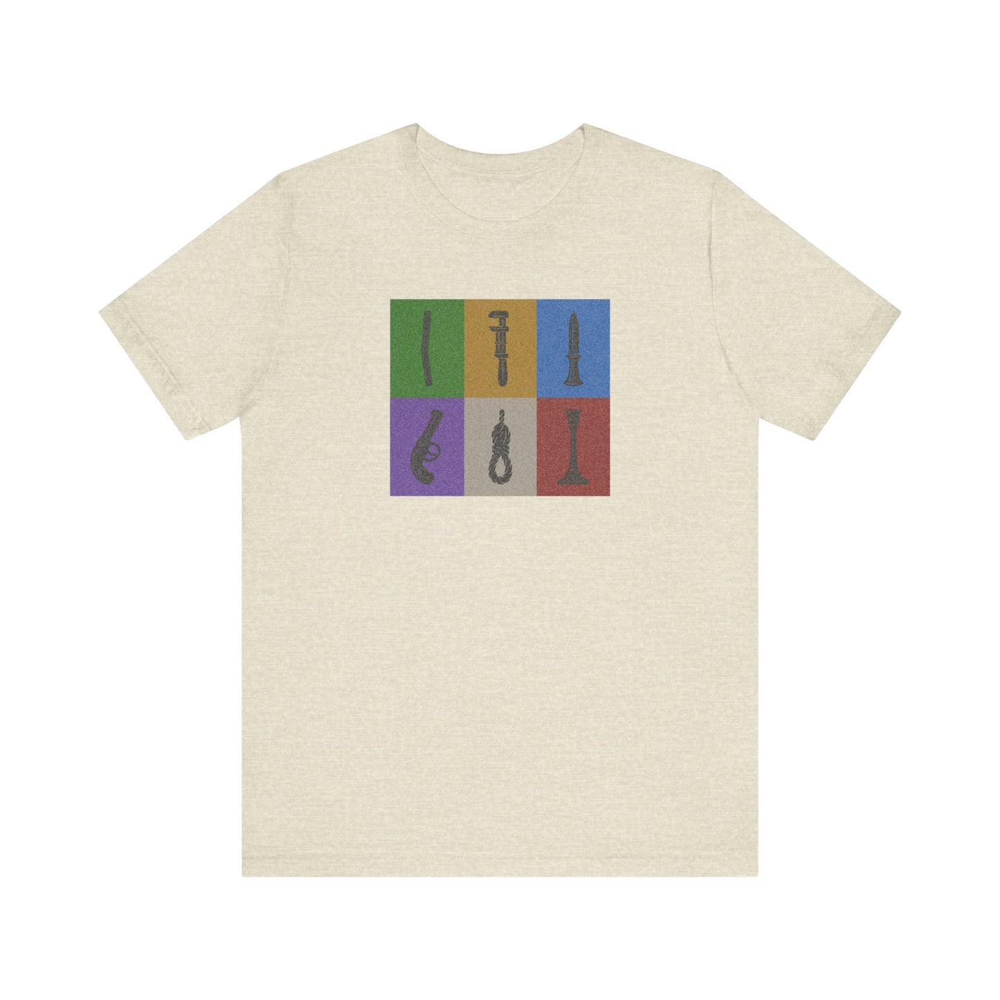 Six Ways Into the Evidence Locker — Clue Retro Tee (Light)