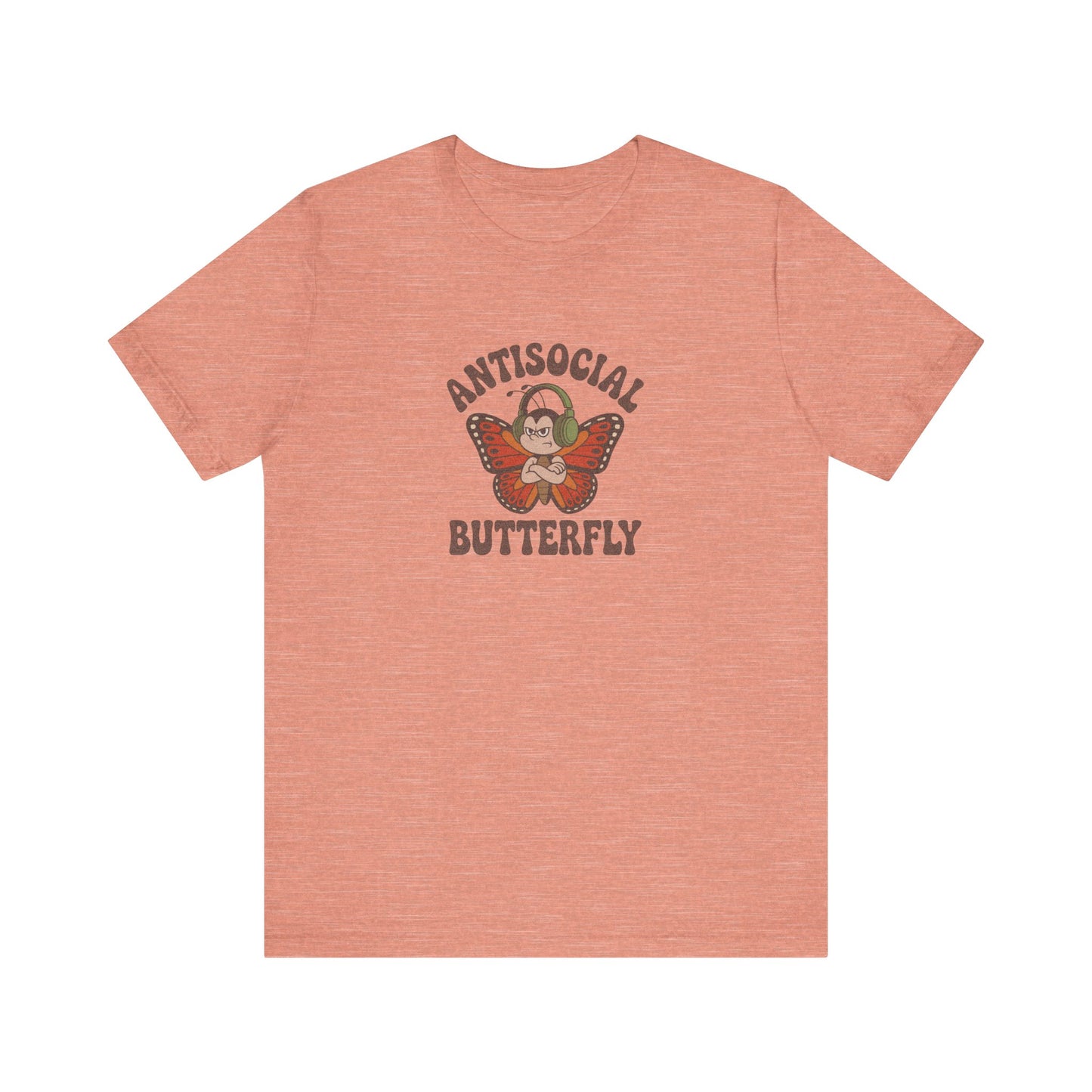 Antisocial Butterfly (Male) — Retro Workout Tee (Light)