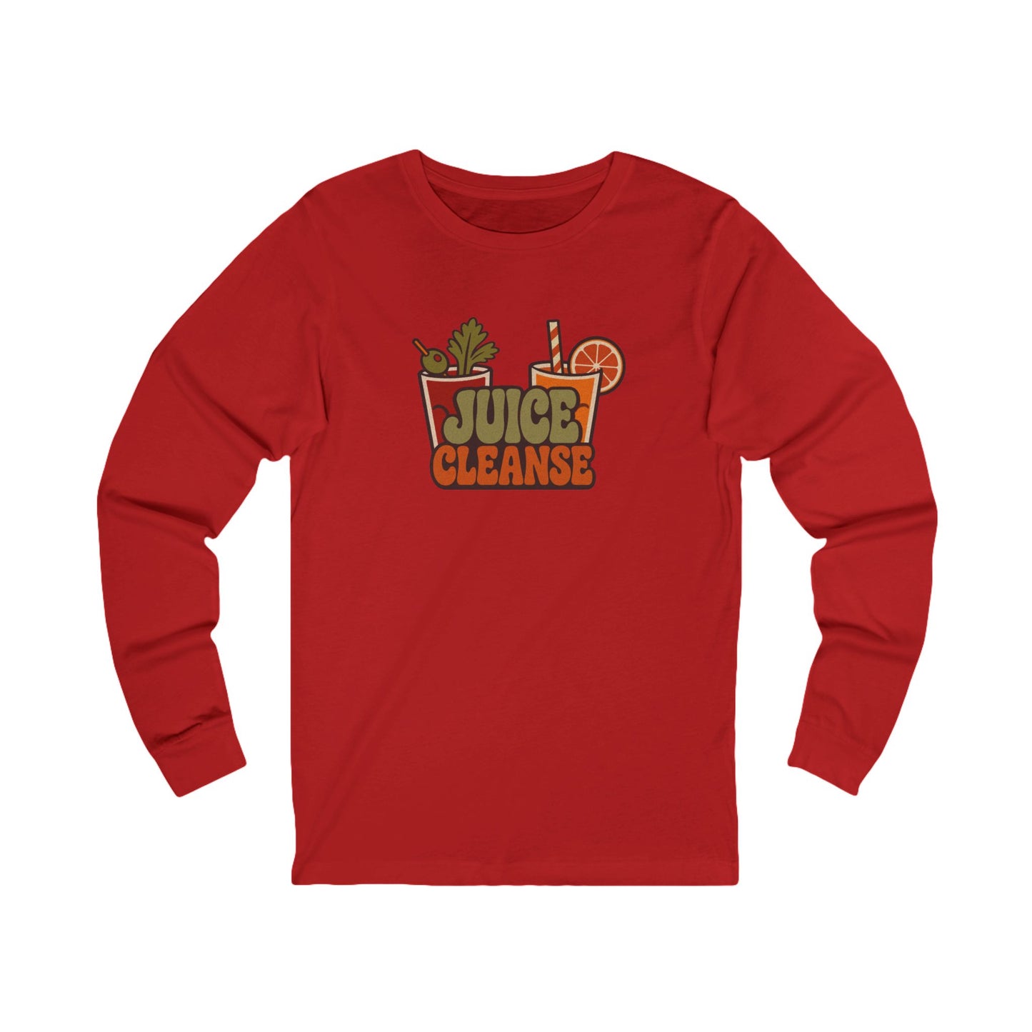 Juice Cleanse Liquid Diet — Boozy Brunch Retro Long Sleeve (Light)