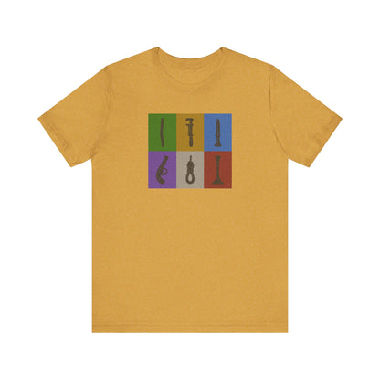 Six Ways Into the Evidence Locker — Clue Retro Tee (Light)