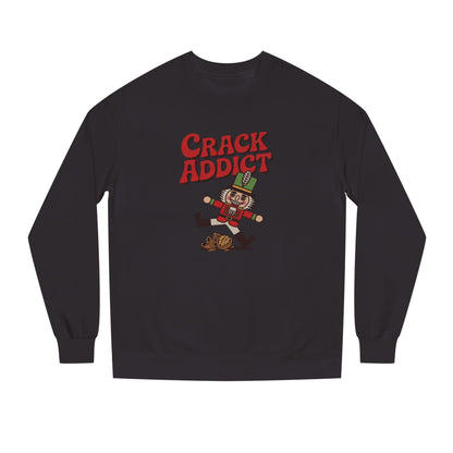 Crack Addict Nutcracker (Unhinged Remix) — Retro Sweatshirt (Dark)
