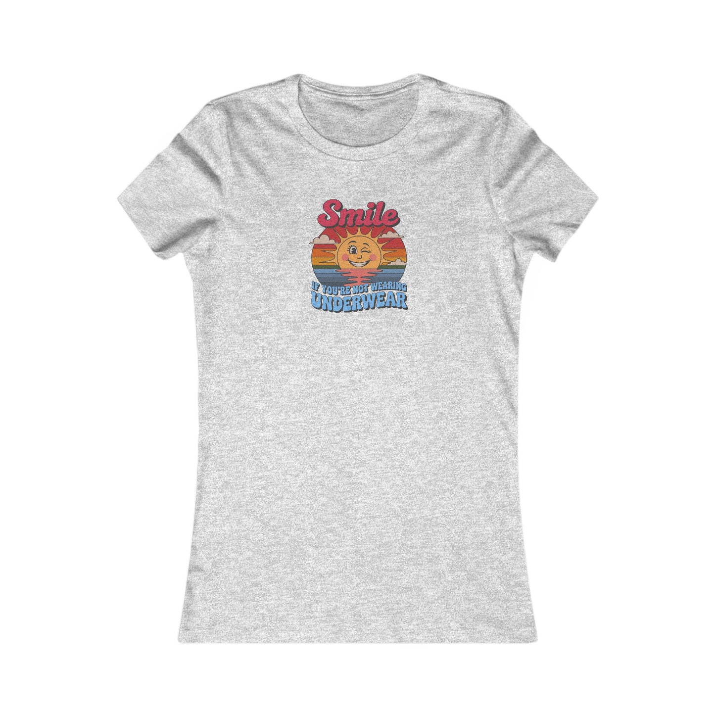 Smile If You’re Not Wearing Underwear — Retro Women's Tee (Light)