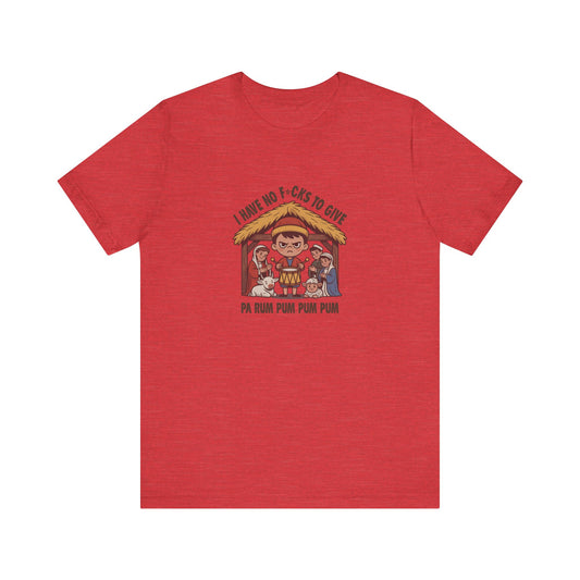 I Have No F*cks to Give — Little Drummer Boy Retro Tee (Light)