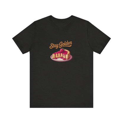 Stay Golden — Retro Cheesecake Graphic Tee (Dark)