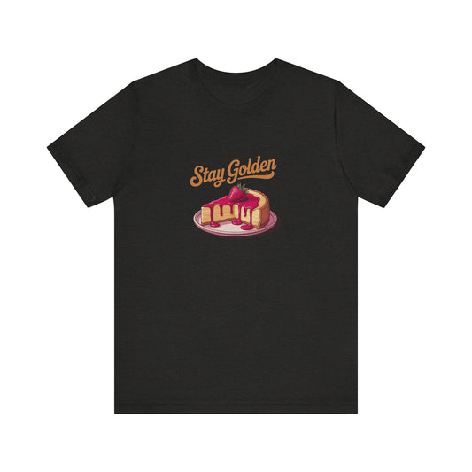 Stay Golden — Retro Cheesecake Graphic Tee (Dark)