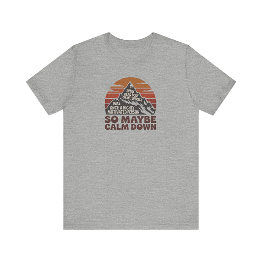 Everything in Moderation (Especially Fitness) – Mount Everest Retro Tee (Light)