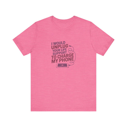 Your Life Support < Charging My Phone — Retro Tee (Light)