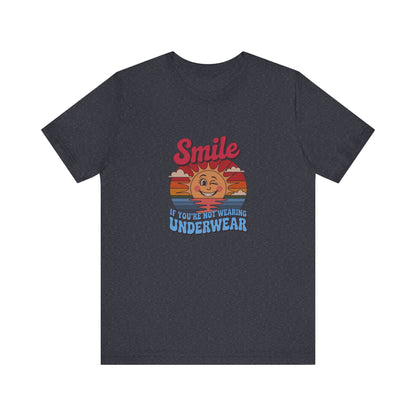 Smile If You’re Not Wearing Underwear — Retro Tee (Dark)