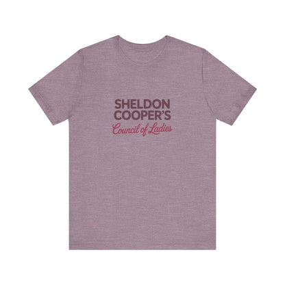 Sheldon Cooper’s Council of Ladies — TBBT Retro Tee (Light)