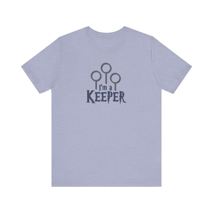 I’m a Keeper — Harry Potter Quidditch Retro Tee (Light)