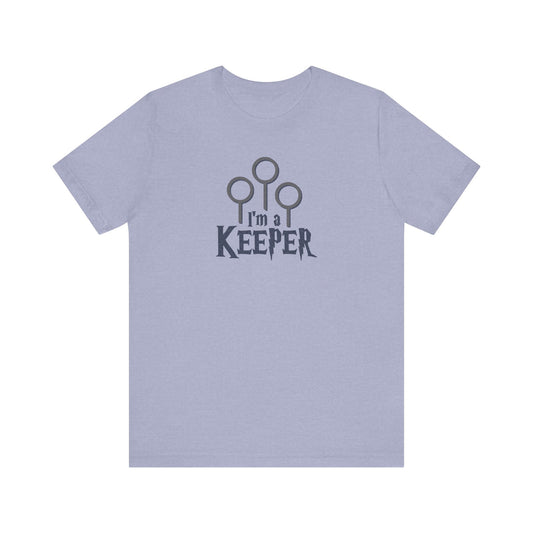 I’m a Keeper — Harry Potter Quidditch Retro Tee (Light)