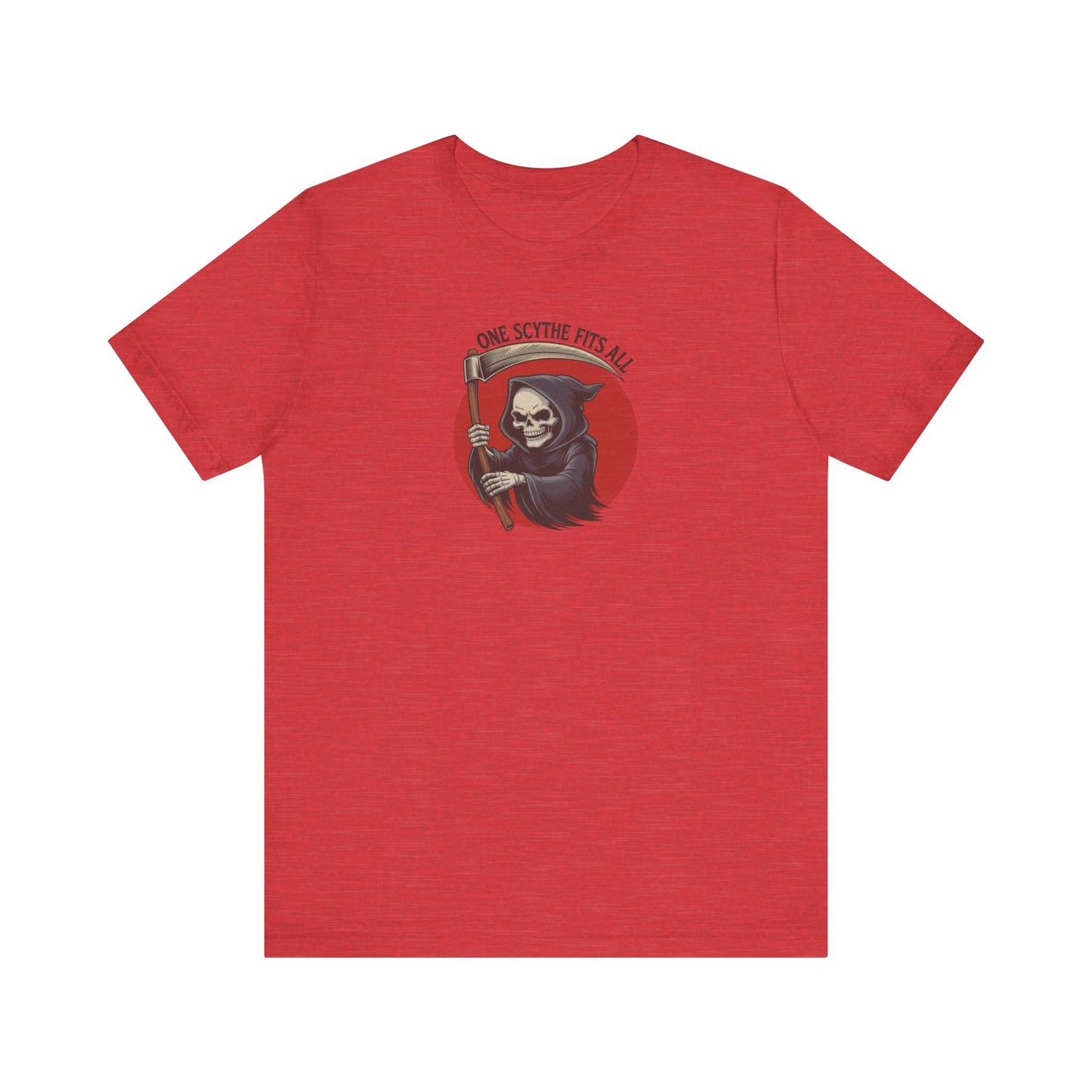 One Scythe Fits All — Grim Reaper Retro Tee (Light)