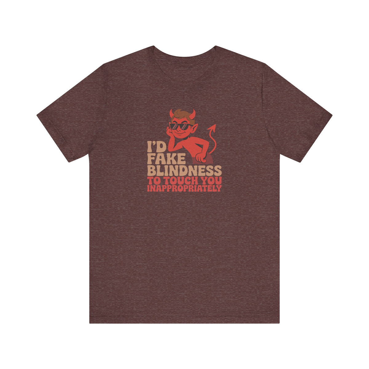 Fake Blindness? The Devil Made Me Do It! — Retro Tee (Dark)