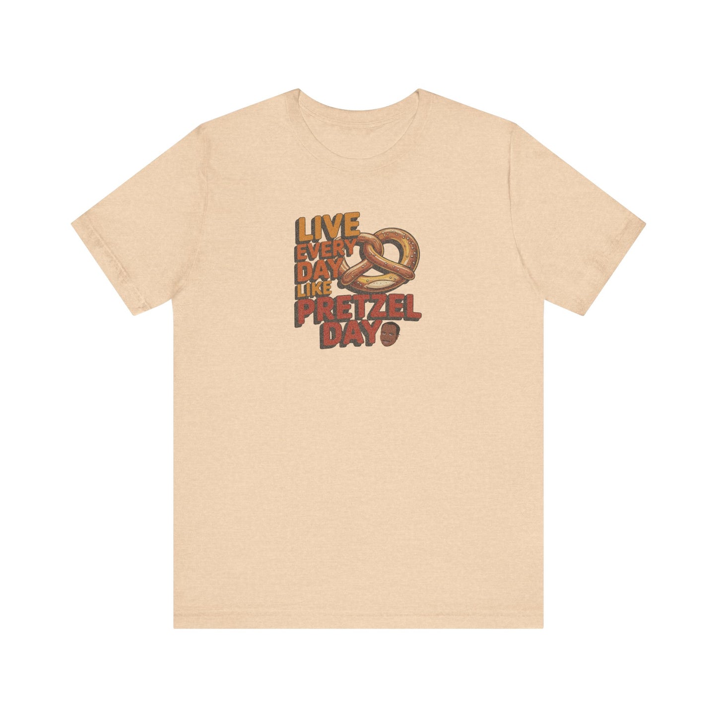 Live Every Day Like Pretzel Day — Stanley Hudson Retro Tee (Light)