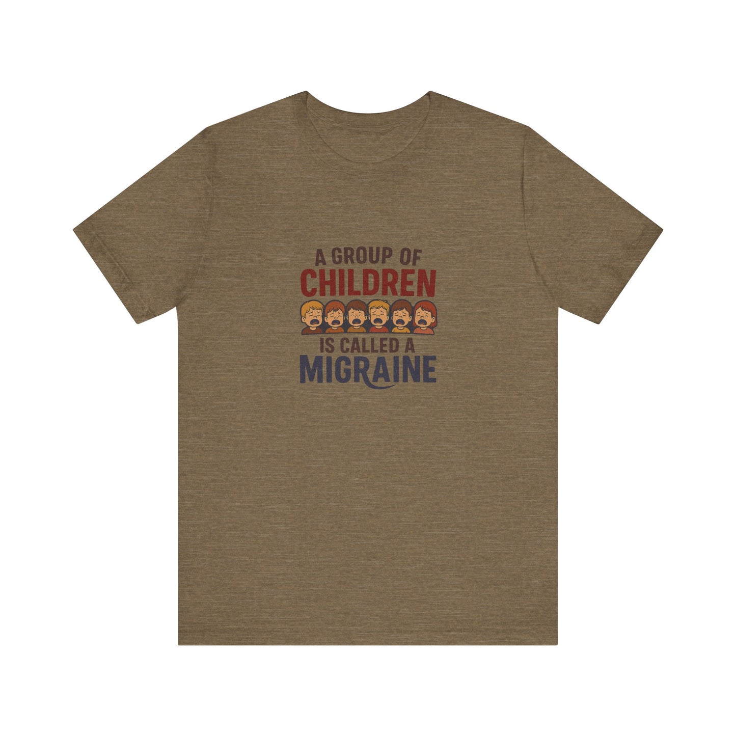 A Group of Children Is Called a Migraine — Retro Tee (Light)