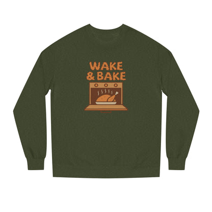 Wake & Bake — Retro Thanksgiving Turkey Sweatshirt (Dark)