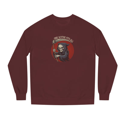 One Scythe Fits All — Grim Reaper Retro Sweatshirt (Dark)