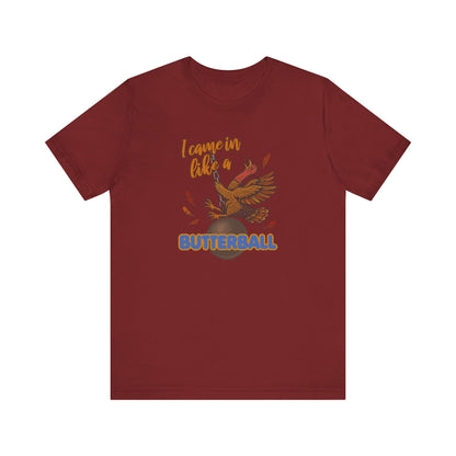 Like a Butterball — Miley Cyrus Thanksgiving Parody Retro Tee (Dark)