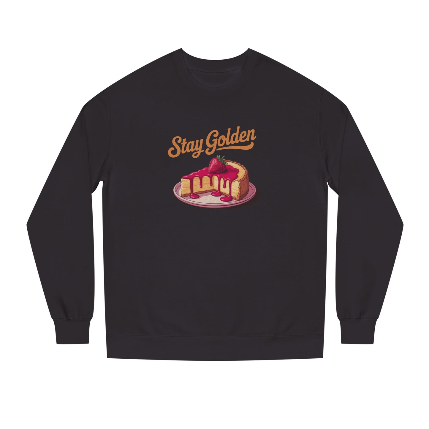 Stay Golden — Retro Cheesecake Graphic Sweatshirt (Dark)