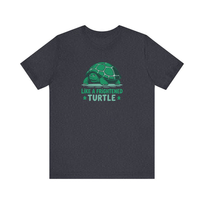 Like a Frightened Turtle — George Costanza Shrinkage Retro Tee (Dark)
