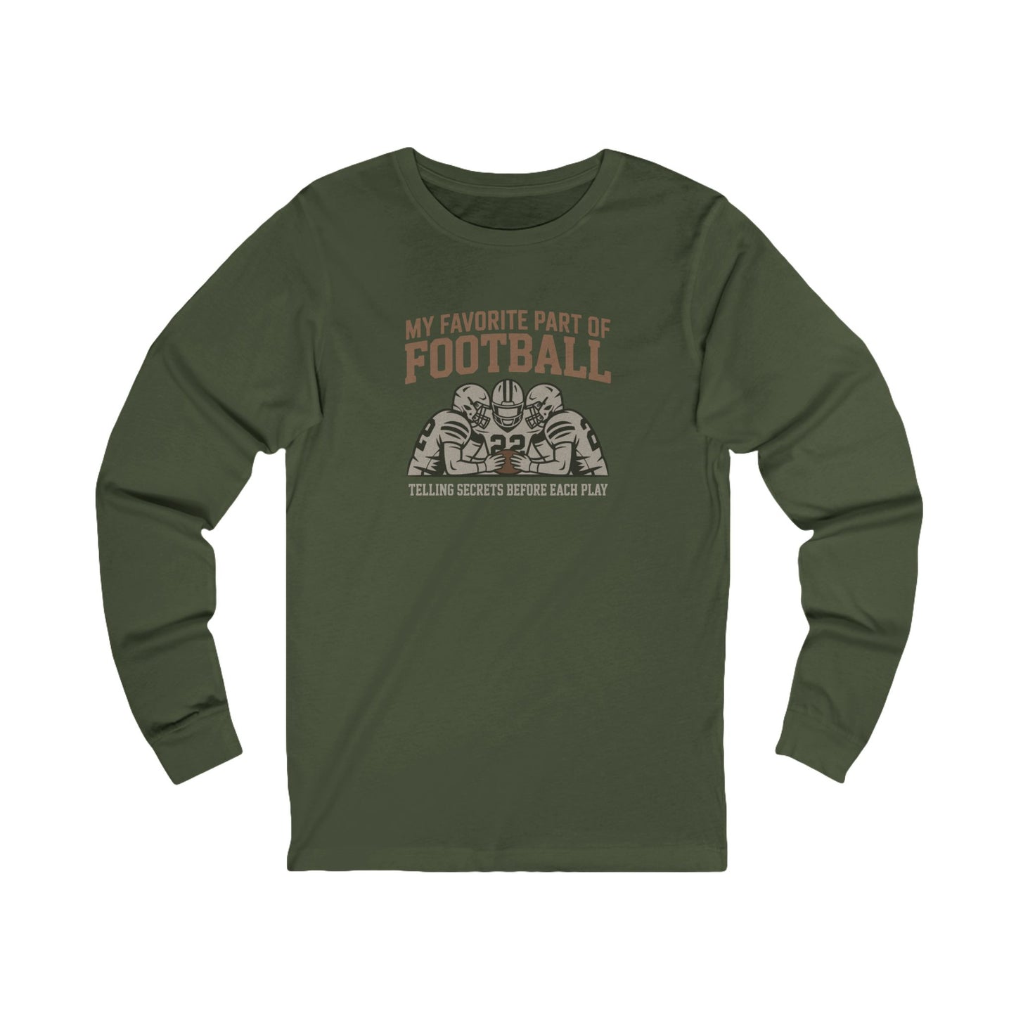 My Favorite Part of Football (Telling Secrets Before Each Play) – Retro Long Sleeve (Dark)