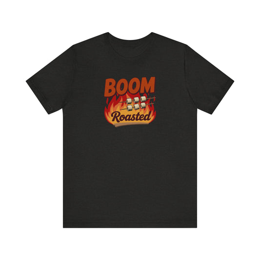 Boom, Roasted — Michael Scott Retro Tee (Dark)