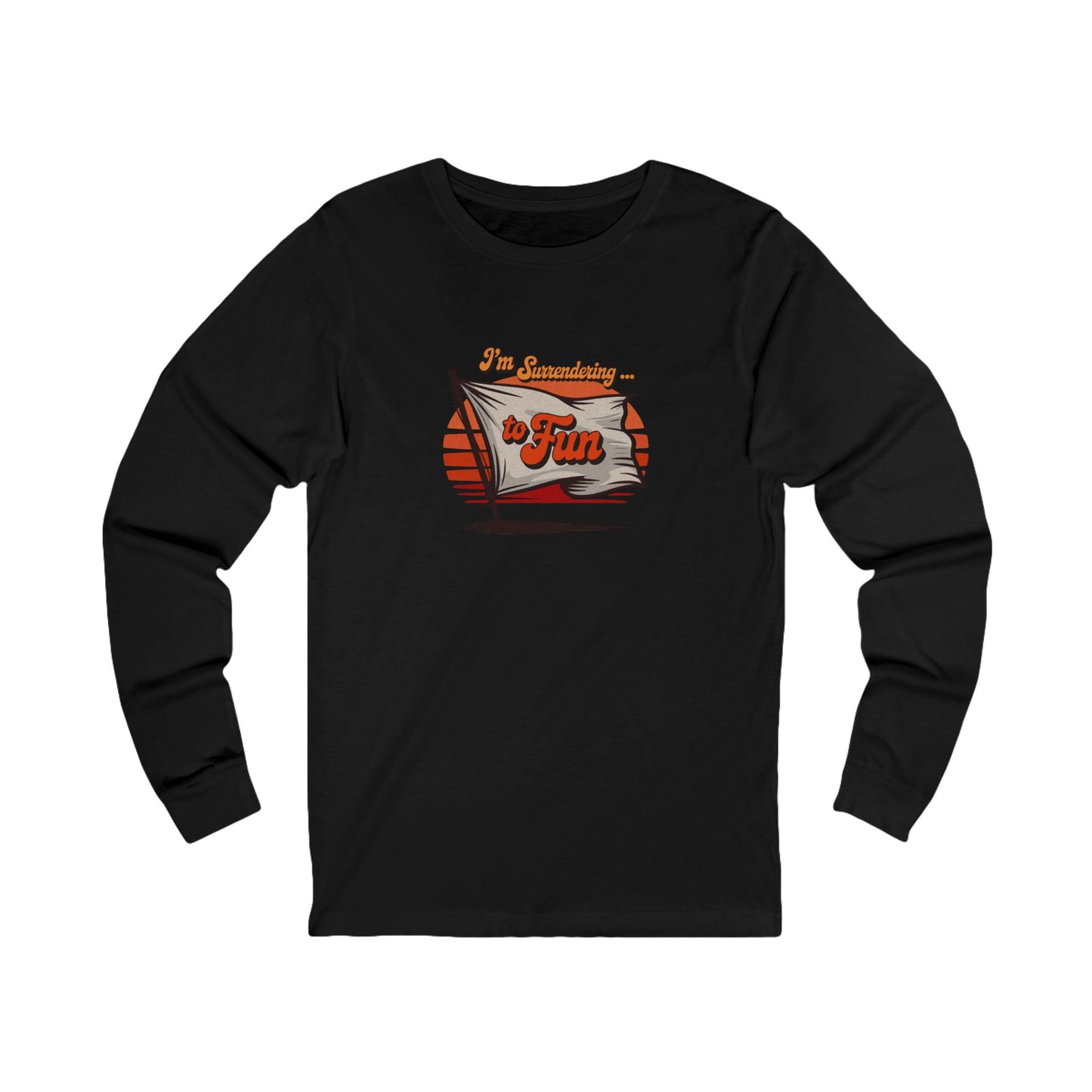 I'm Surrendering to Fun — Fun with Flags Retro Long Sleeve (Dark)