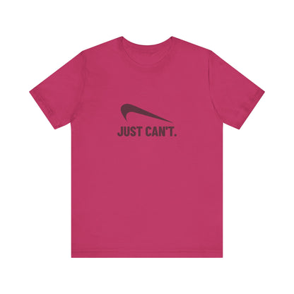 Just Can’t Athletic Parody — Retro Workout Tee (Light)